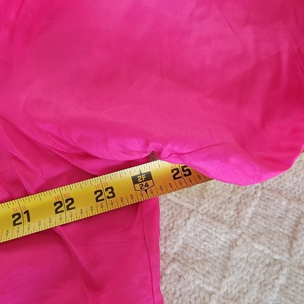 90s Robbie Bee Woman Button Down Silk Blouse size 1X Pink